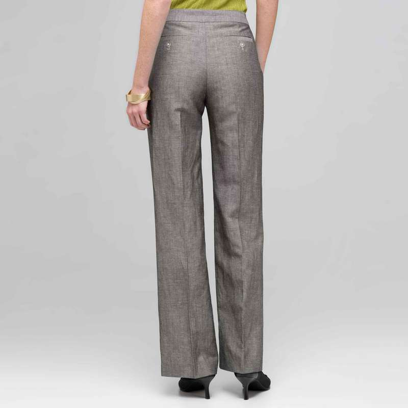 Washable Linen Classic Yoke Pant, , large image number 1